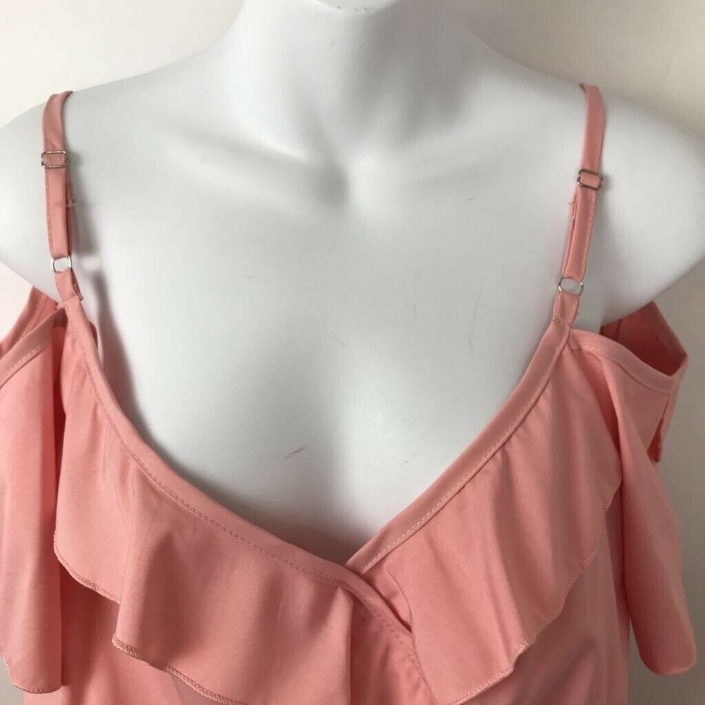 Cupshe Alarm Falbala Ruffle Dress Pink Sz L - Picture 2 of 8